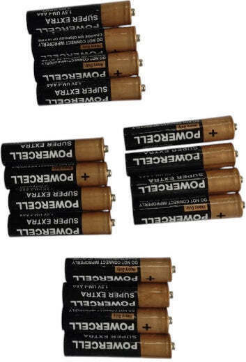 Powercell Super Extra Heavy Duty Zink-Batterie Zink AAA 1.5V 16Stück