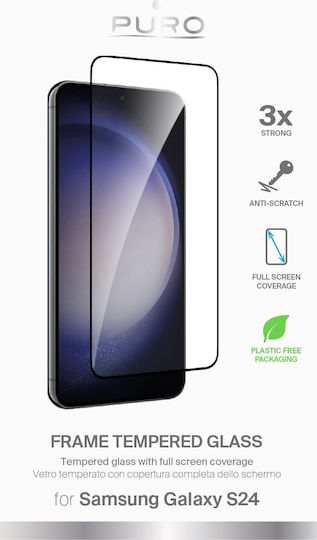 Puro Tempered Glass Black (Galaxy S24)