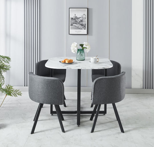 Dining Room Adeline 5pcs 90x90cm