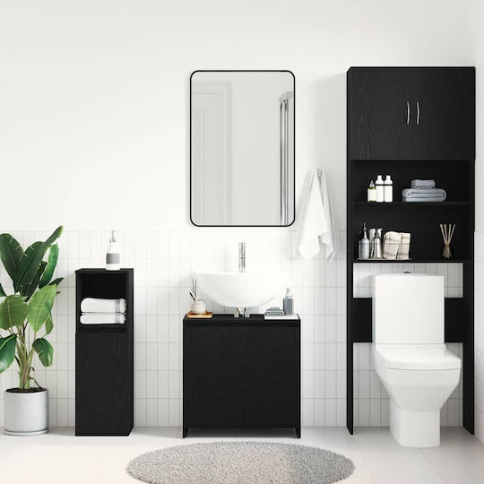 vidaXL Ντουλάπι Μπάνιου 60x33x60cm Μαύρο