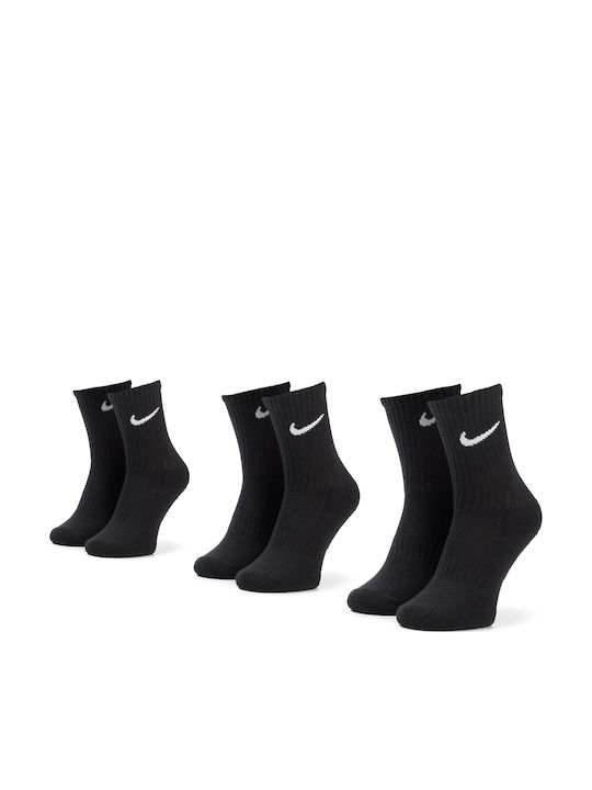 Nike Everyday Cushioned Αθλητικές Κάλτσες Μαύρες 3 Ζεύγη