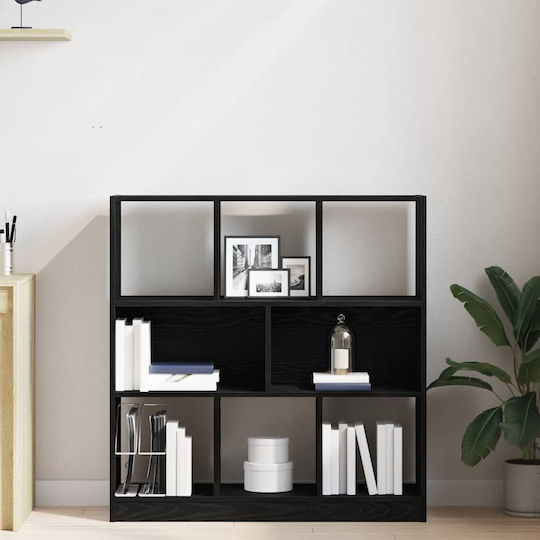 Bibliothek Schwarz Eiche 97.5x29.5x100cm