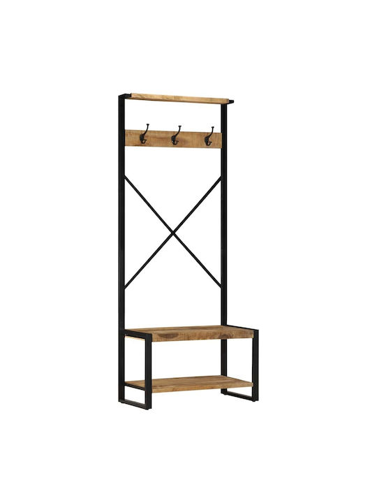 Eingangsmöbel mit Garderobe & Schuhschrank Coffee 80x40x190cm