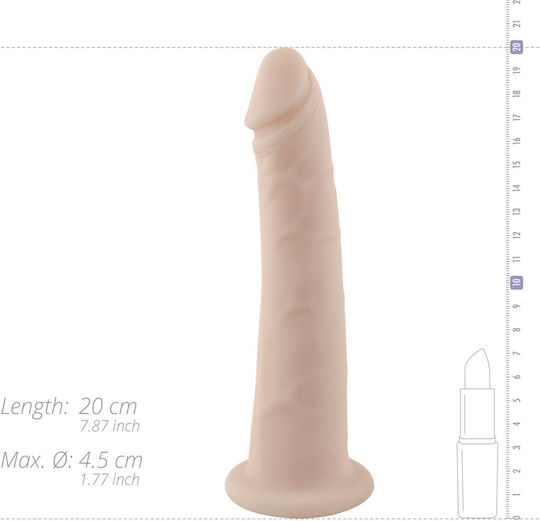 No Parts Rowan Realistic Dildo Glass Dildo With Suction Cup Flesh 20cm