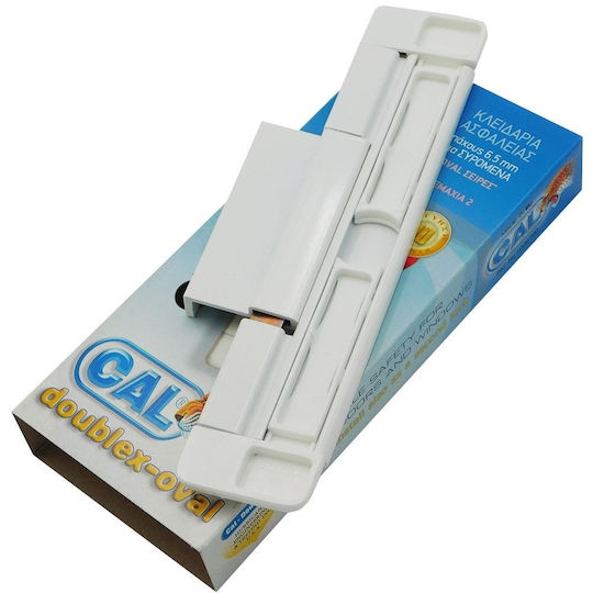 Încuietoare glisantă ovală neagră din aluminiu Cal Doublex