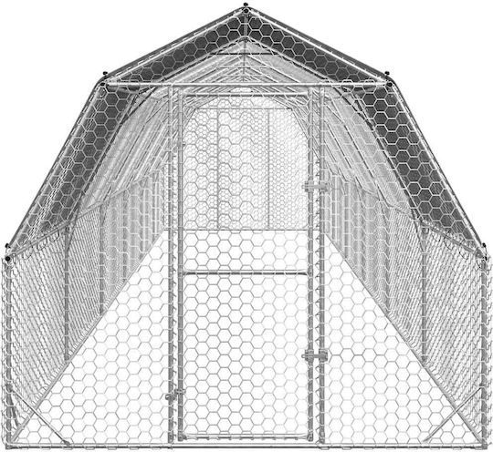 Vidaxl Chicken Run Roof 2.5x12x2.25 m Galvanized Steel Silver