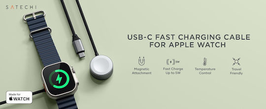 Satechi St-qcawm Wearable Charger Apple Watch, AirPods Gray