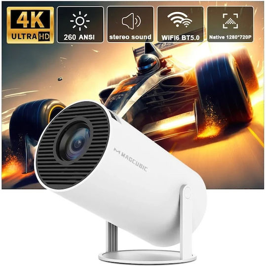 4k Mini Projector Magcubic Hy300 Pro Android 11 Dual Wifi6 260ansi Allwinner H713 Bt5.0 1080p 1280*720p Home Cinema Outdoor Projector