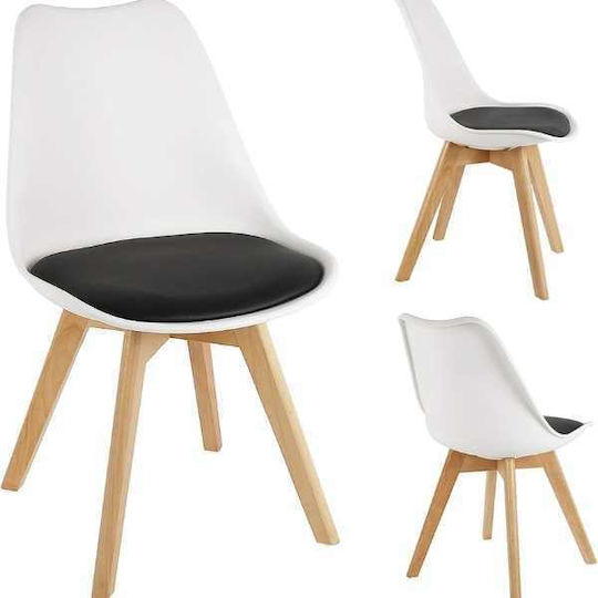 Столички Трапезария от полипропилен White With Black 2бр 49x43x82бр