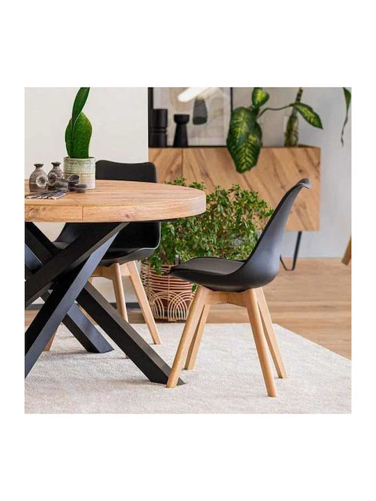 Dining Room Polypropylene Chair Black 49x43x82cm 2pcs