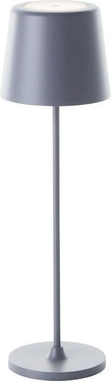 Brilliant Metall Tischlampe LED mit Gray Schirm und Basis