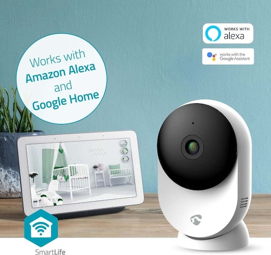 Nedis WIFICI12CWT IP Überwachungskamera Wi-Fi Full HD+ 3MP mit Zwei-Wege-Kommunikation