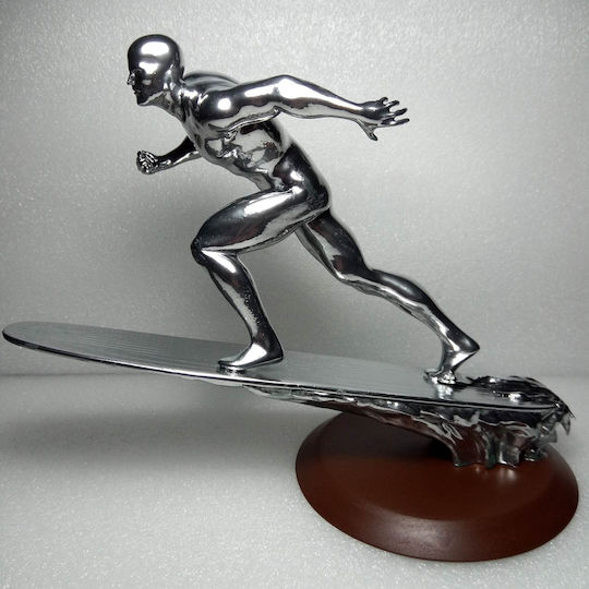Silber Surfer Figur 3D Gedruckt Höhe 23 cm-20 cm 1:8