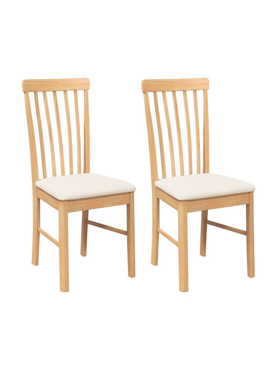 Dining Room Wooden Chair Coffee 42.5x48x94cm 2pcs