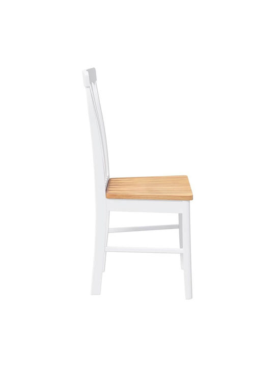 Dining Room Wooden Chair White 42.5x48x94cm 2pcs