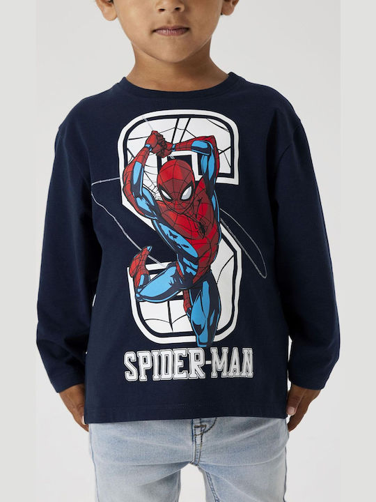 Kids' Shirt Long Sleeve Navy Spiderman