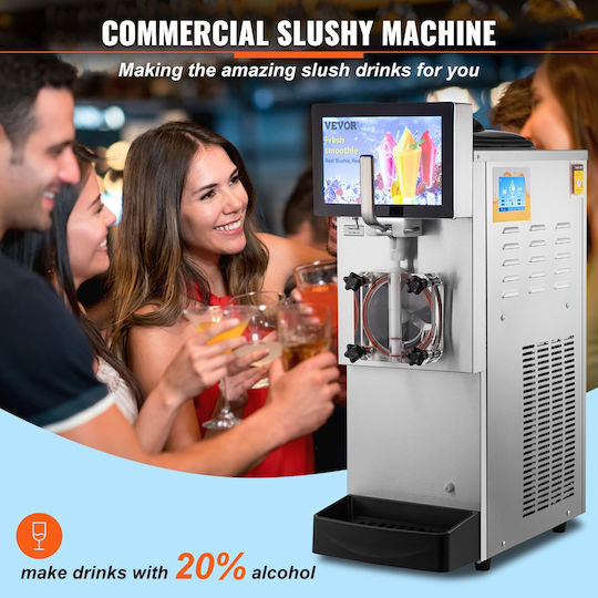Vevor 8L 2.1 Gal Single Bowl Commercial Slushy Margarita Smoothie Frozen Drink Machine