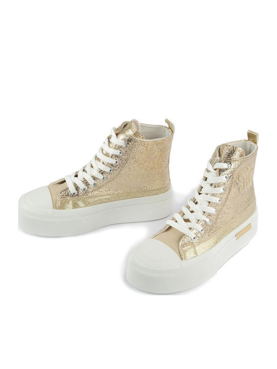 Γυναικεία Flatforms Μποτάκια Χρυσό