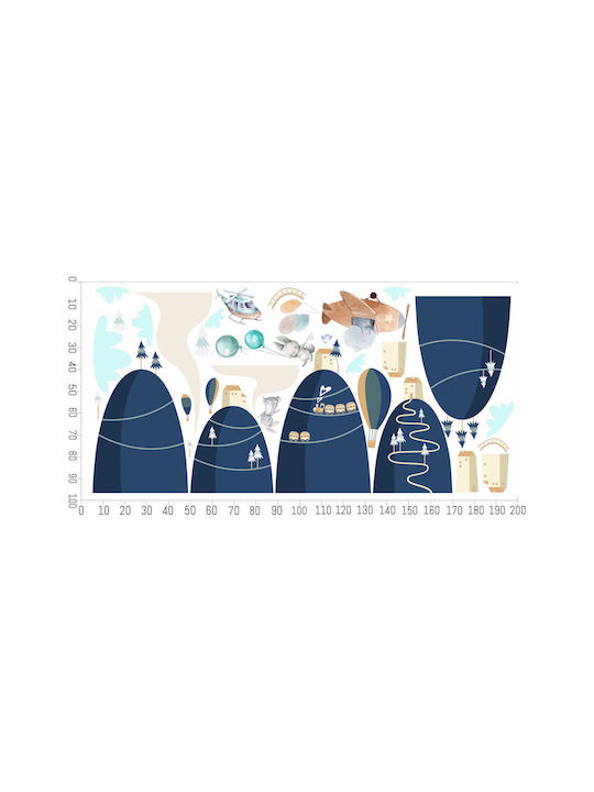 Decowalls Kinder Wandsticker Wand 100x200cm