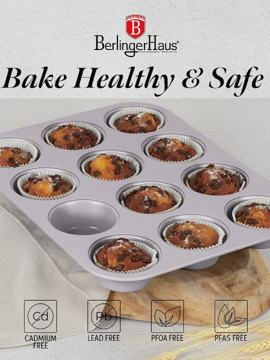 Berlinger Haus Φόρμα Ζαχαροπλαστικής για Cupcakes/Muffins 12 Θέσεων 35x26.5x3εκ.