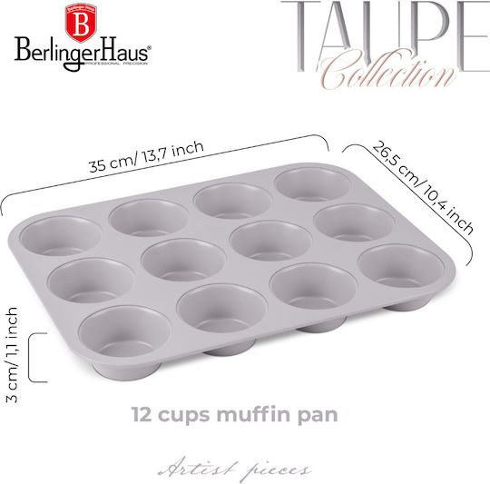 Berlinger Haus Φόρμα Ζαχαροπλαστικής για Cupcakes/Muffins 12 Θέσεων 35x26.5x3εκ.