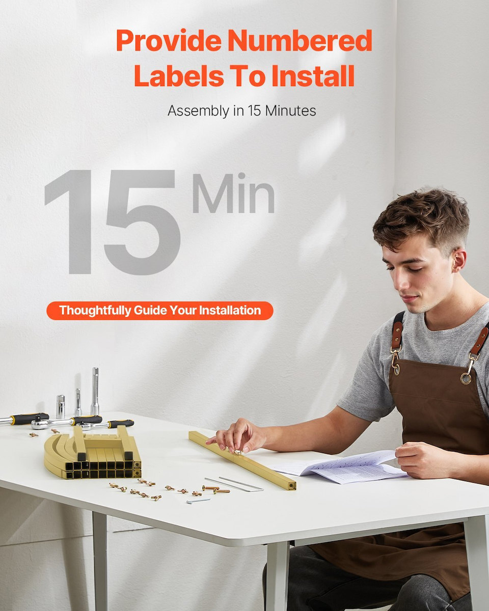 HYJ-INC Hintergrundständer Gold - 3x2,6m Verstellbarer Fotostudio-Ständer Mit Tragetasche