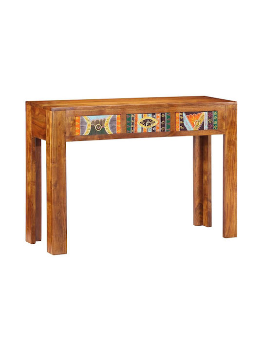 Solid Wood Console Table Coffee L110xW35xH75cm