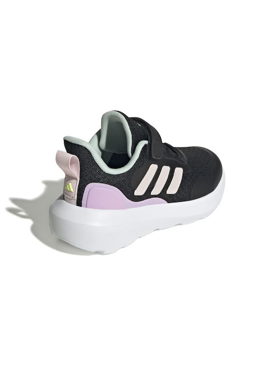 adidas Fortarun 3.0 El C Kids Sports Shoes Running with Hoop & Loop Closure Black