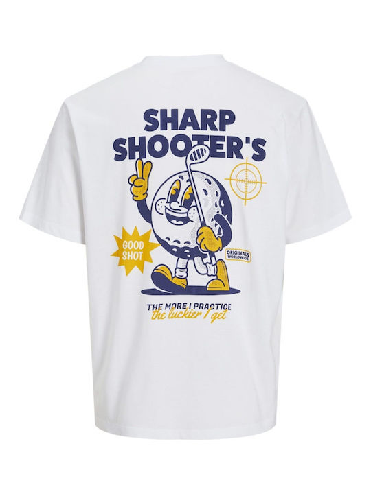 Jack & Jones T-Shirt Bright White SHARP SHOOTERS