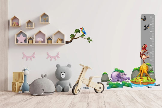 Kinder Wachstumstabelle Bunte Wandaufkleber Glückliche Tiere 45x120