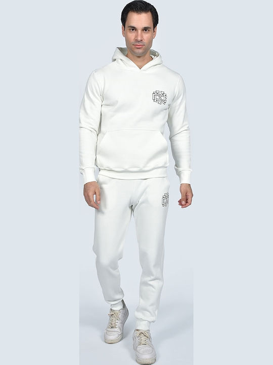 Sweatpants with Elastic White