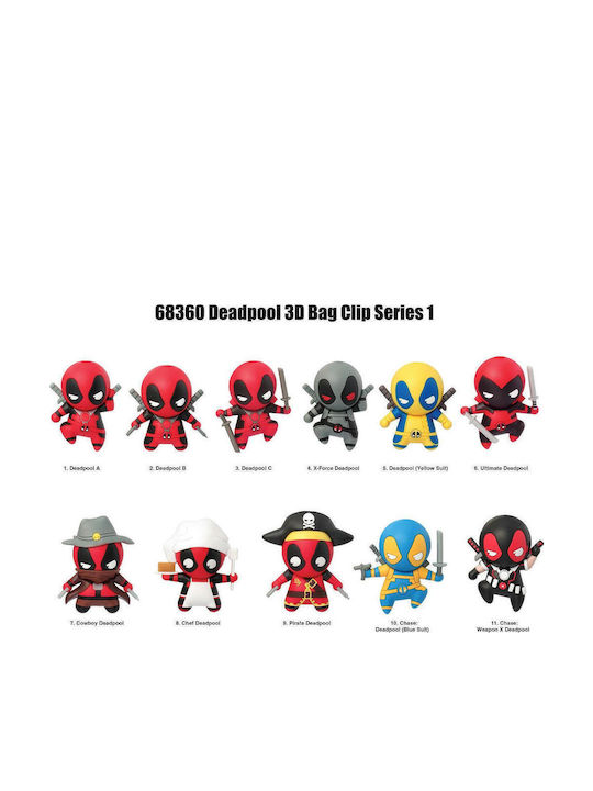 Monogram Marvel Deadpool 24pcs Pdq Blind Bag Random 3d Foam Bag Clips Figures