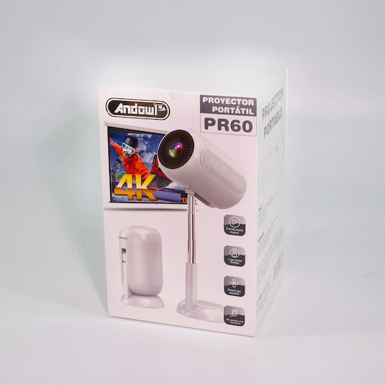 Andowl Mini Projector DLP Full HD Lamp LED with Wi-Fi and Built-in Speakers PR60