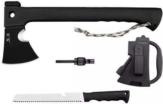 3 In 1 Axe Knife Whistle 35.5 Cm Includes Sheath