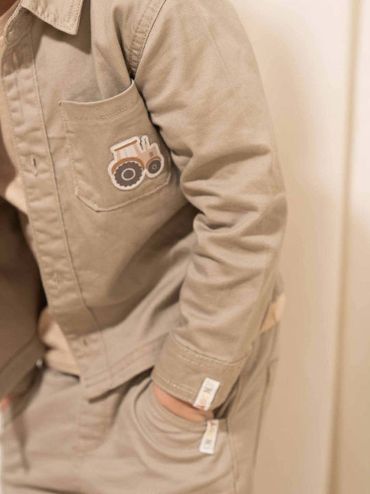 Детска Риза Дълъг ръкав Beige CL24021005