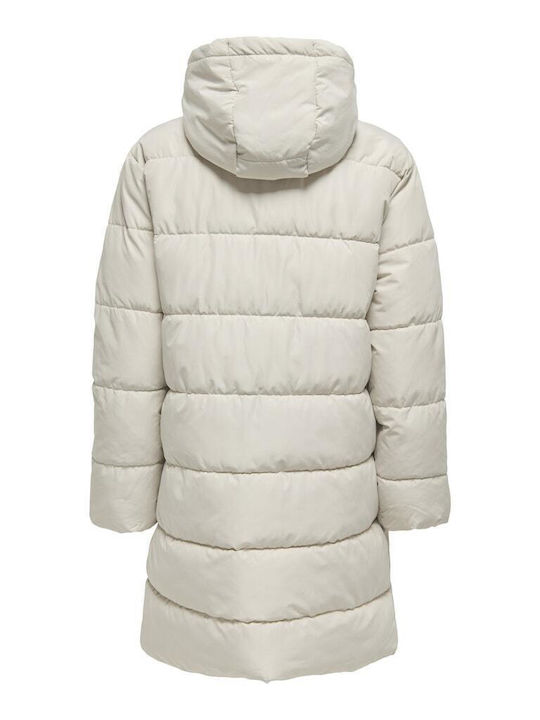 Lang Damen Puffer Jacke für Winter Graphite