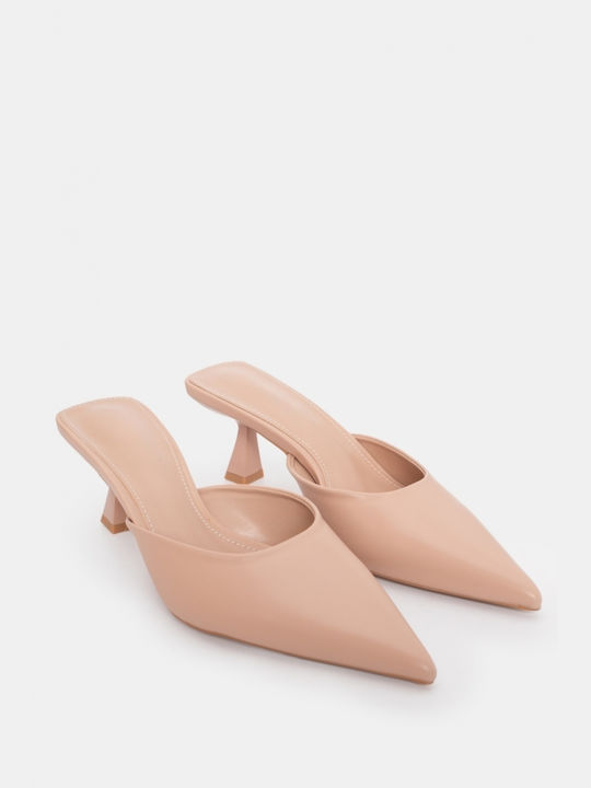 Luigi Heel Mules Pink