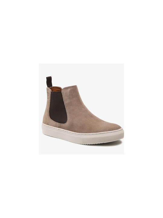 Leder Chelsea-Stiefel Braun