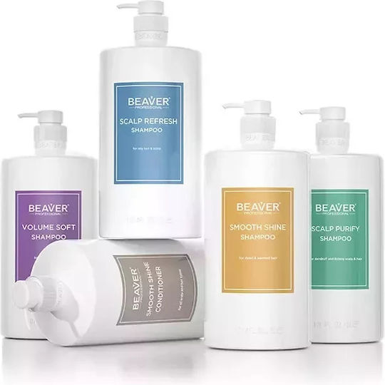Beaver Sampon de Par Smooth Shine împotriva Mătreaței pentru Păr Rebel 3000ml
