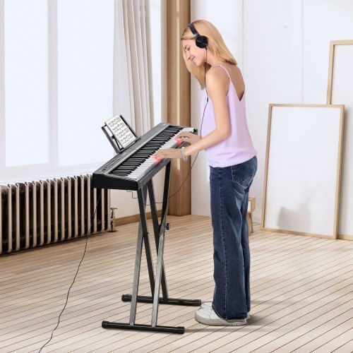 Vevor Electric Stage Piano 88JBPZSMGQ88N6BDSV2 Set Built-in Speakers and Connection with Headphones
