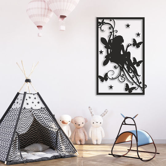 Offene Malerei Wanddekoration Mädchen Fee Schmetterlinge 59x95