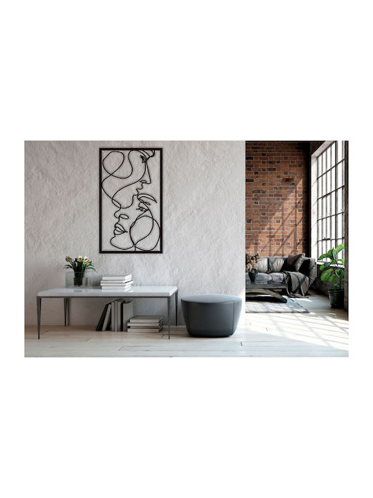 Wandgemälde Offenes Paneel Moderne Dekoration Minimalistische Gesichter 59x95