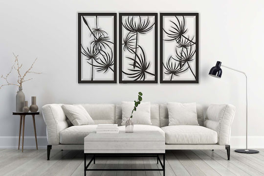 Triptychon Offene Arbeitsplatte Bläser Boho Dekoration 3D Gemälde Wohnzimmer 56x96