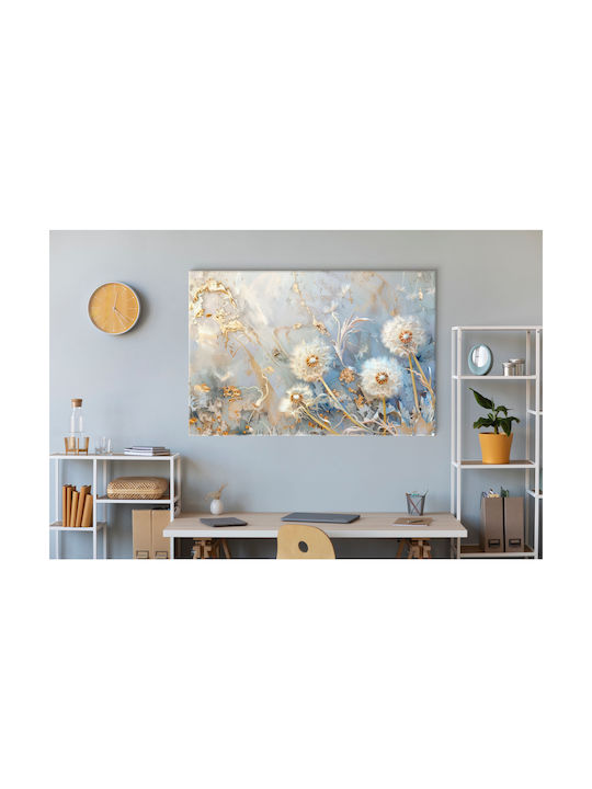 Moderne Leinwandmalerei Wanddekoration Löwenzahn Pastell 80x120