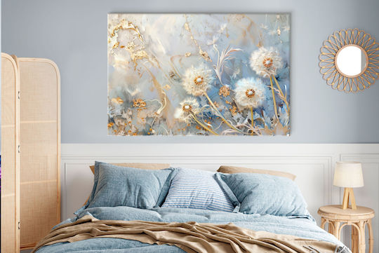 Moderne Leinwandmalerei Wanddekoration Löwenzahn Pastell 80x120
