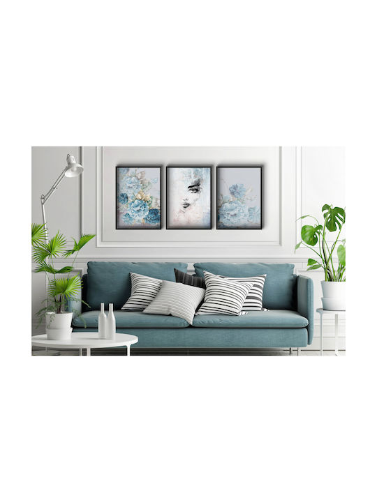 Three Wall Posters Room Decorations Flower Images 30x40