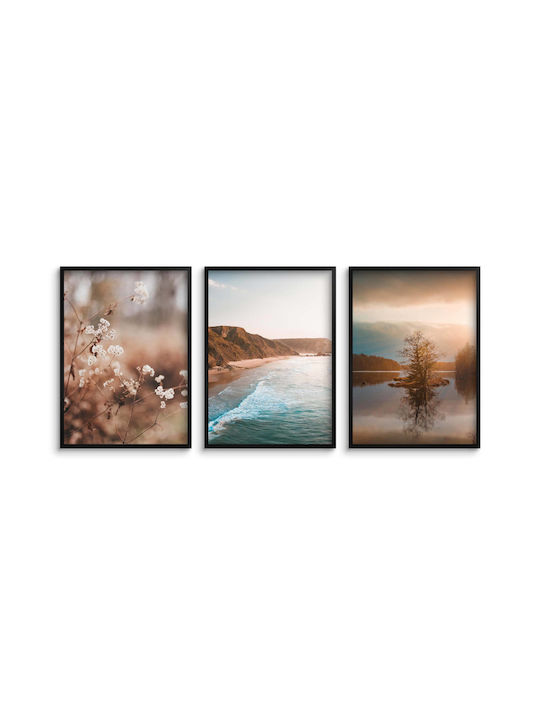 Wall Posters Living Room Boho Landscape Coast Lake 3x30x40