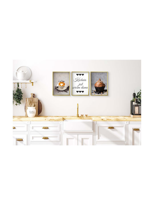 Set of 3 Posters Kitchen Images Coffee Kitchen Posters Sign Quote 50x70