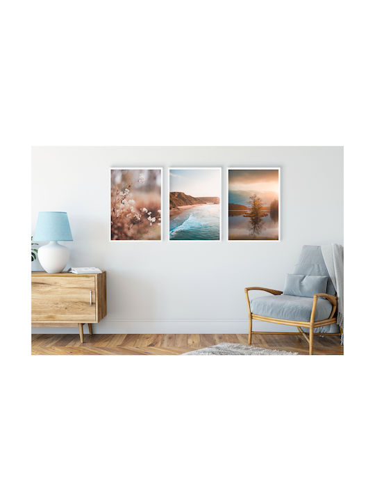 Wall Posters Living Room Boho Landscape Coast Lake 3x50x70