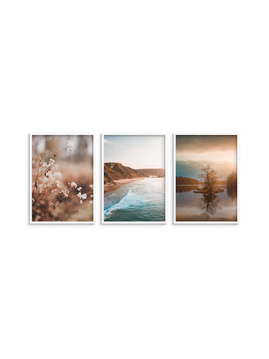 Wall Posters Living Room Boho Landscape Coast Lake 3x50x70